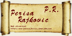 Periša Rajković vizit kartica